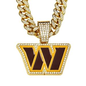 Washington Commanders Iced Chain Necklace Other Teams Available